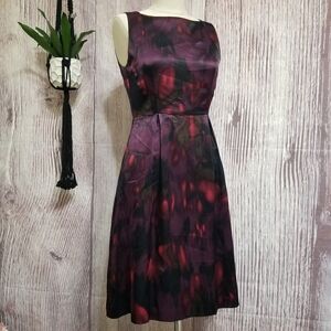 Theory Silk A-line Watercolor Dress - Size 2